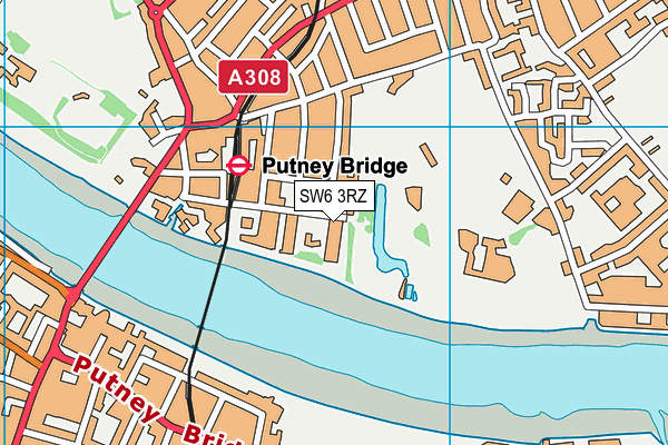 SW6 3RZ map - OS VectorMap District (Ordnance Survey) SW6 3RZ map - OS VectorMap District (Ordnance Survey)