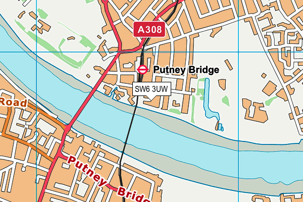SW6 3UW map - OS VectorMap District (Ordnance Survey) SW6 3UW map - OS VectorMap District (Ordnance Survey)