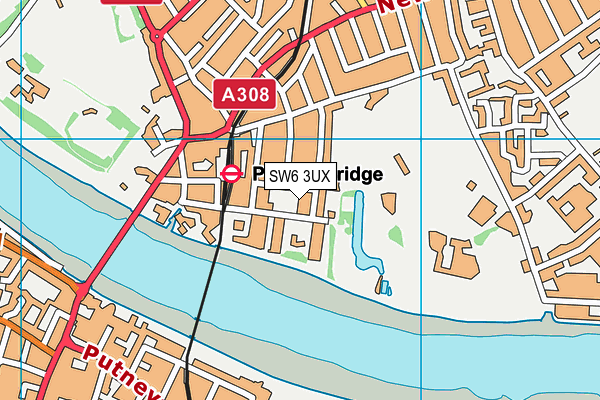 SW6 3UX map - OS VectorMap District (Ordnance Survey) SW6 3UX map - OS VectorMap District (Ordnance Survey)