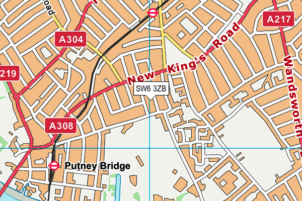 SW6 3ZB map - OS VectorMap District (Ordnance Survey) SW6 3ZB map - OS VectorMap District (Ordnance Survey)