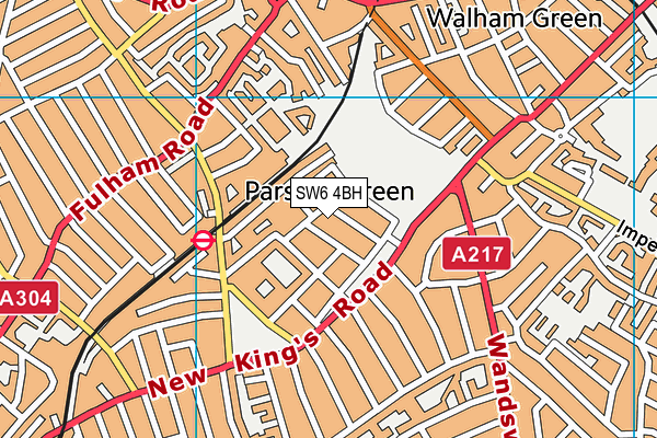 SW6 4BH map - OS VectorMap District (Ordnance Survey)