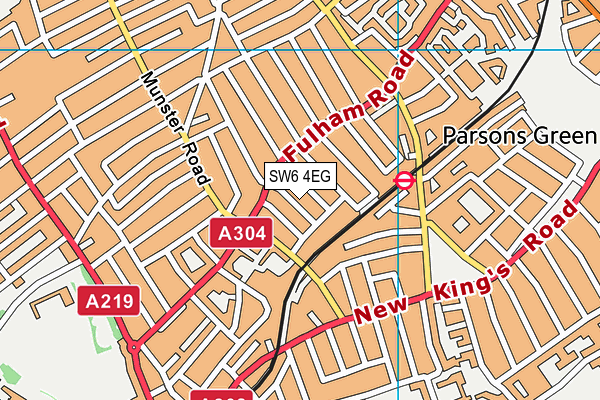SW6 4EG map - OS VectorMap District (Ordnance Survey)