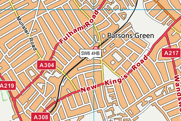 SW6 4HB map - OS VectorMap District (Ordnance Survey) SW6 4HB map - OS VectorMap District (Ordnance Survey)