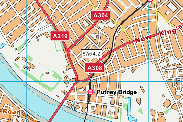 SW6 4JZ map - OS VectorMap District (Ordnance Survey) SW6 4JZ map - OS VectorMap District (Ordnance Survey)