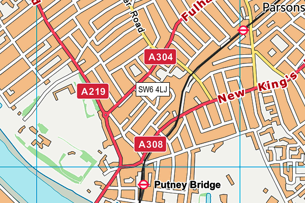 SW6 4LJ map - OS VectorMap District (Ordnance Survey) SW6 4LJ map - OS VectorMap District (Ordnance Survey)