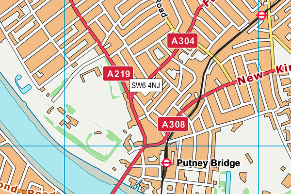 SW6 4NJ map - OS VectorMap District (Ordnance Survey) SW6 4NJ map - OS VectorMap District (Ordnance Survey)