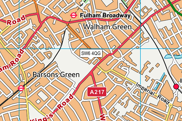 SW6 4QG map - OS VectorMap District (Ordnance Survey)