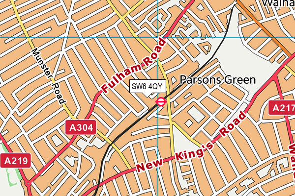 SW6 4QY map - OS VectorMap District (Ordnance Survey) SW6 4QY map - OS VectorMap District (Ordnance Survey)