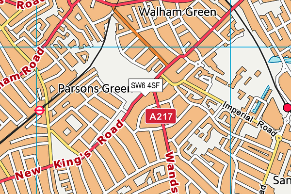 SW6 4SF map - OS VectorMap District (Ordnance Survey) SW6 4SF map - OS VectorMap District (Ordnance Survey)