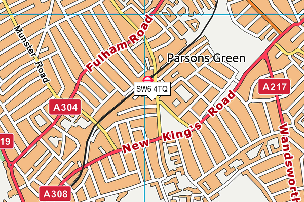 SW6 4TQ map - OS VectorMap District (Ordnance Survey) SW6 4TQ map - OS VectorMap District (Ordnance Survey)