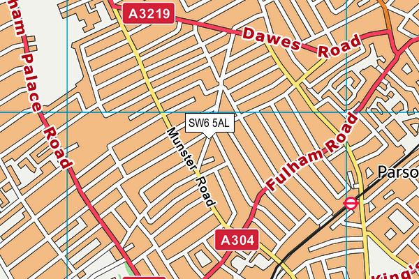 SW6 5AL map - OS VectorMap District (Ordnance Survey) SW6 5AL map - OS VectorMap District (Ordnance Survey)