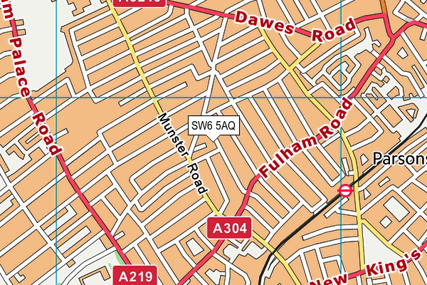 SW6 5AQ map - OS VectorMap District (Ordnance Survey) SW6 5AQ map - OS VectorMap District (Ordnance Survey)