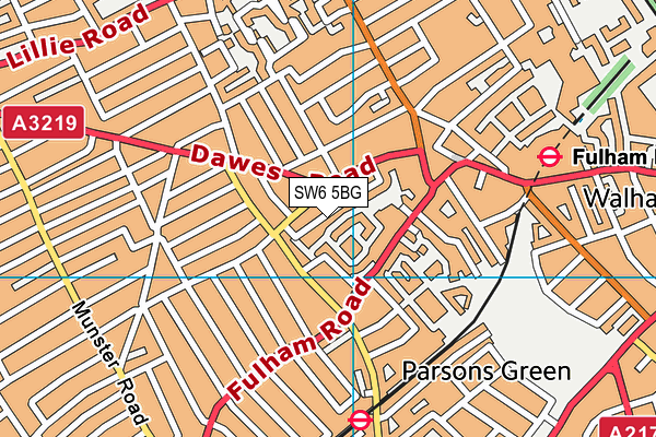 SW6 5BG map - OS VectorMap District (Ordnance Survey) SW6 5BG map - OS VectorMap District (Ordnance Survey)