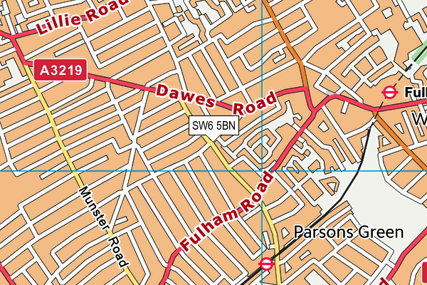 SW6 5BN map - OS VectorMap District (Ordnance Survey) SW6 5BN map - OS VectorMap District (Ordnance Survey)