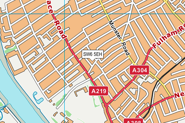 SW6 5EH map - OS VectorMap District (Ordnance Survey) SW6 5EH map - OS VectorMap District (Ordnance Survey)