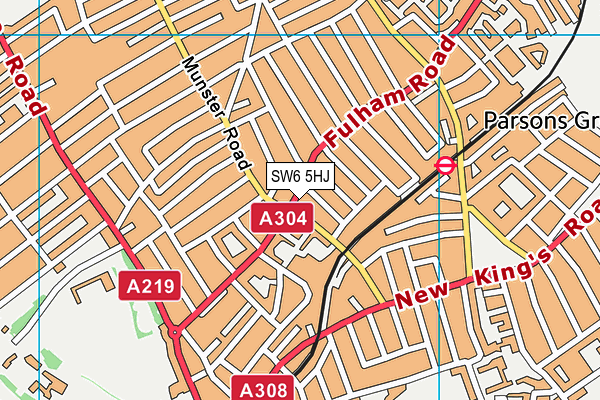 SW6 5HJ map - OS VectorMap District (Ordnance Survey) SW6 5HJ map - OS VectorMap District (Ordnance Survey)