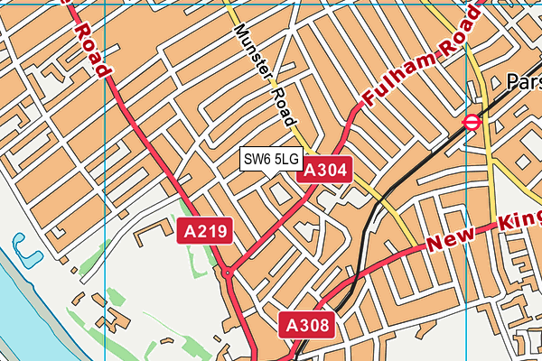 SW6 5LG map - OS VectorMap District (Ordnance Survey) SW6 5LG map - OS VectorMap District (Ordnance Survey)