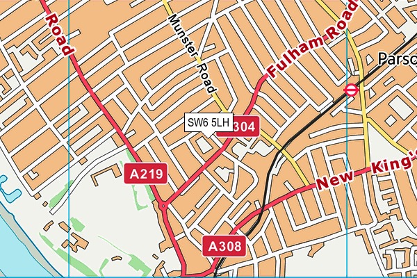 SW6 5LH map - OS VectorMap District (Ordnance Survey) SW6 5LH map - OS VectorMap District (Ordnance Survey)