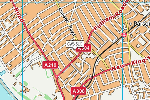 SW6 5LQ map - OS VectorMap District (Ordnance Survey) SW6 5LQ map - OS VectorMap District (Ordnance Survey)