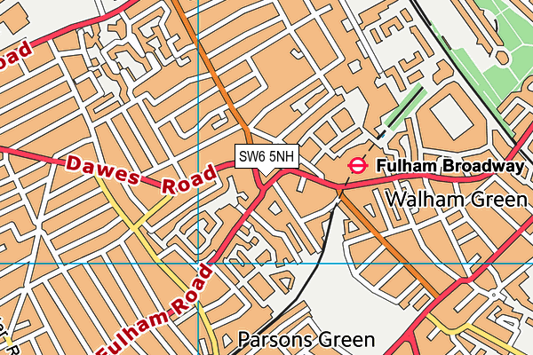 SW6 5NH map - OS VectorMap District (Ordnance Survey)