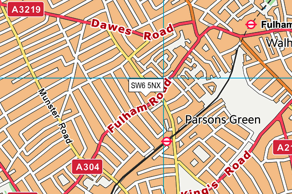 SW6 5NX map - OS VectorMap District (Ordnance Survey) SW6 5NX map - OS VectorMap District (Ordnance Survey)