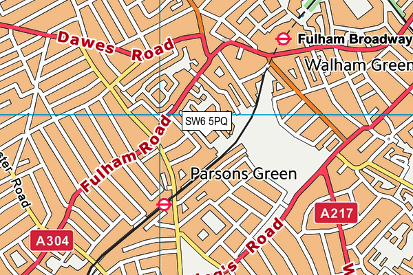 SW6 5PQ map - OS VectorMap District (Ordnance Survey) SW6 5PQ map - OS VectorMap District (Ordnance Survey)