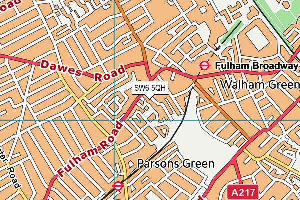 SW6 5QH map - OS VectorMap District (Ordnance Survey) SW6 5QH map - OS VectorMap District (Ordnance Survey)