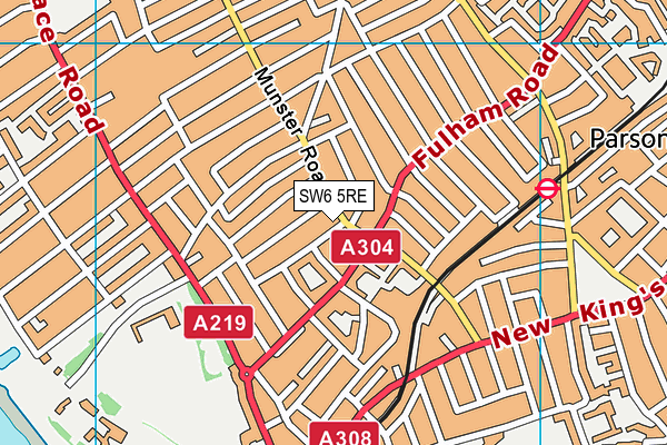 SW6 5RE map - OS VectorMap District (Ordnance Survey) SW6 5RE map - OS VectorMap District (Ordnance Survey)
