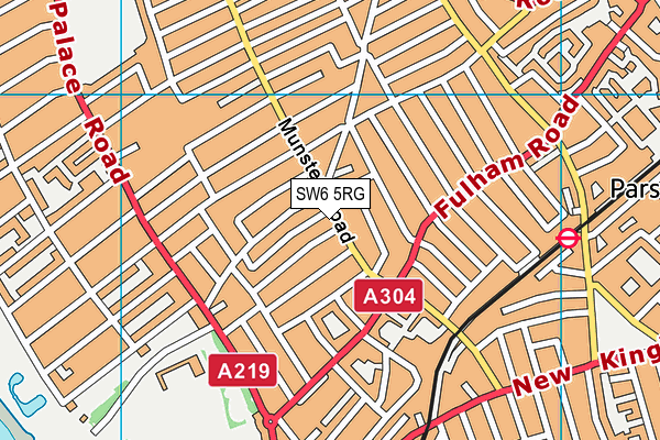 SW6 5RG map - OS VectorMap District (Ordnance Survey) SW6 5RG map - OS VectorMap District (Ordnance Survey)