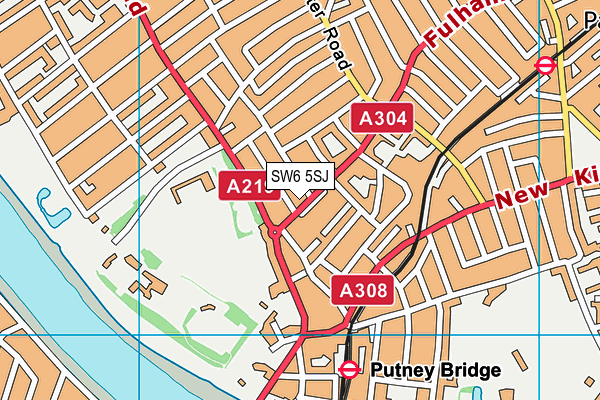 SW6 5SJ map - OS VectorMap District (Ordnance Survey) SW6 5SJ map - OS VectorMap District (Ordnance Survey)