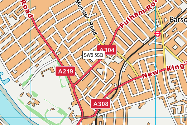 SW6 5SQ map - OS VectorMap District (Ordnance Survey) SW6 5SQ map - OS VectorMap District (Ordnance Survey)
