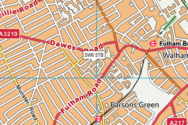 SW6 5TB map - OS VectorMap District (Ordnance Survey) SW6 5TB map - OS VectorMap District (Ordnance Survey)