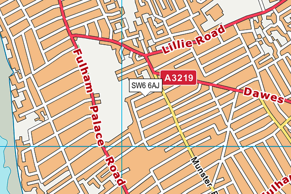 SW6 6AJ map - OS VectorMap District (Ordnance Survey) SW6 6AJ map - OS VectorMap District (Ordnance Survey)