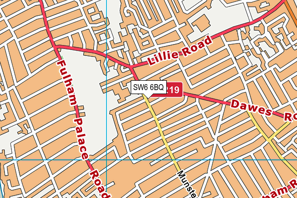 SW6 6BQ map - OS VectorMap District (Ordnance Survey) SW6 6BQ map - OS VectorMap District (Ordnance Survey)
