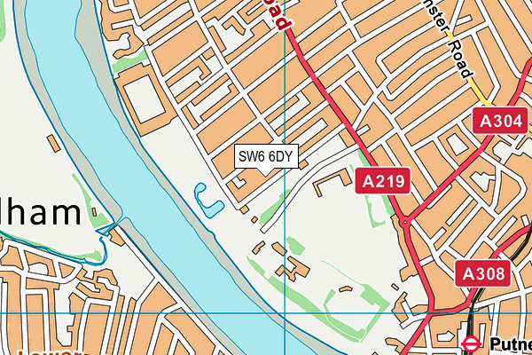 SW6 6DY map - OS VectorMap District (Ordnance Survey) SW6 6DY map - OS VectorMap District (Ordnance Survey)