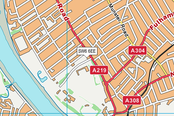 SW6 6EE map - OS VectorMap District (Ordnance Survey) SW6 6EE map - OS VectorMap District (Ordnance Survey)