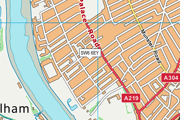 SW6 6EY map - OS VectorMap District (Ordnance Survey) SW6 6EY map - OS VectorMap District (Ordnance Survey)