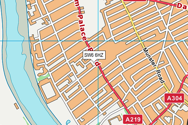 SW6 6HZ map - OS VectorMap District (Ordnance Survey) SW6 6HZ map - OS VectorMap District (Ordnance Survey)
