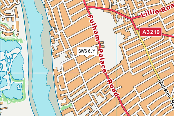 SW6 6JY map - OS VectorMap District (Ordnance Survey) SW6 6JY map - OS VectorMap District (Ordnance Survey)