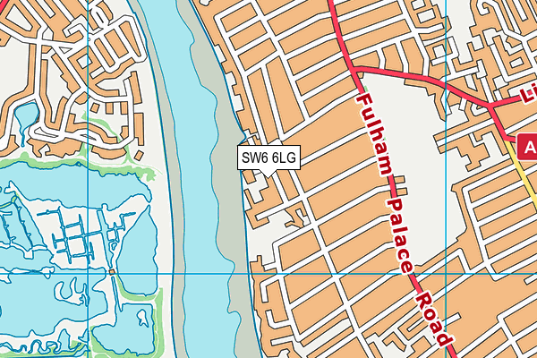 SW6 6LG map - OS VectorMap District (Ordnance Survey) SW6 6LG map - OS VectorMap District (Ordnance Survey)