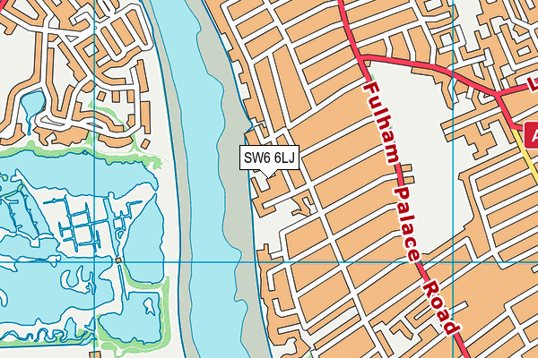 SW6 6LJ map - OS VectorMap District (Ordnance Survey)