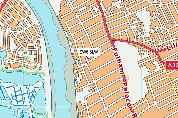 SW6 6LW map - OS VectorMap District (Ordnance Survey)