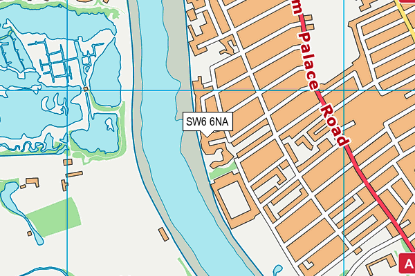 SW6 6NA map - OS VectorMap District (Ordnance Survey) SW6 6NA map - OS VectorMap District (Ordnance Survey)