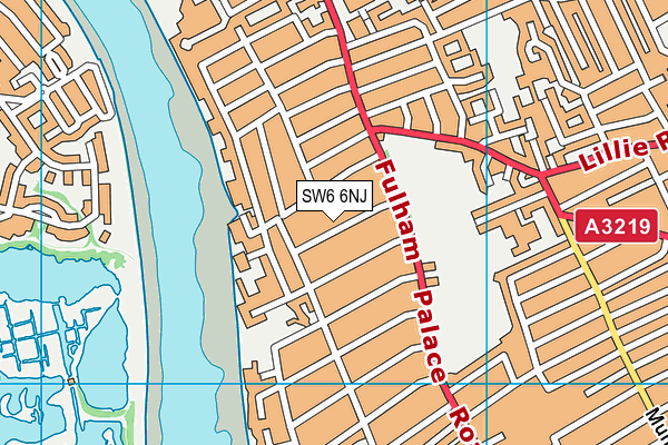 SW6 6NJ map - OS VectorMap District (Ordnance Survey) SW6 6NJ map - OS VectorMap District (Ordnance Survey)