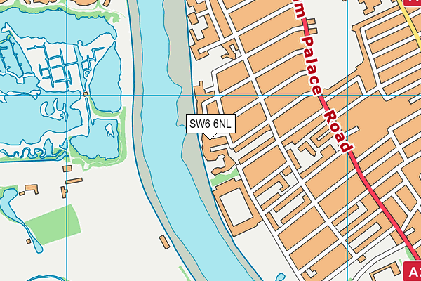 SW6 6NL map - OS VectorMap District (Ordnance Survey) SW6 6NL map - OS VectorMap District (Ordnance Survey)