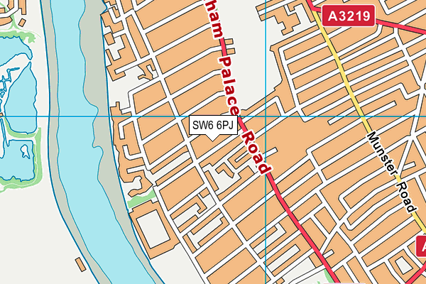SW6 6PJ map - OS VectorMap District (Ordnance Survey) SW6 6PJ map - OS VectorMap District (Ordnance Survey)