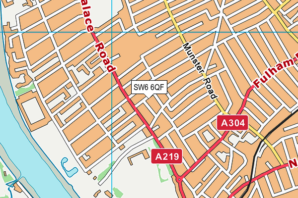 SW6 6QF map - OS VectorMap District (Ordnance Survey) SW6 6QF map - OS VectorMap District (Ordnance Survey)
