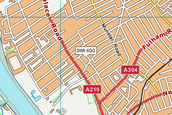 SW6 6QG map - OS VectorMap District (Ordnance Survey) SW6 6QG map - OS VectorMap District (Ordnance Survey)