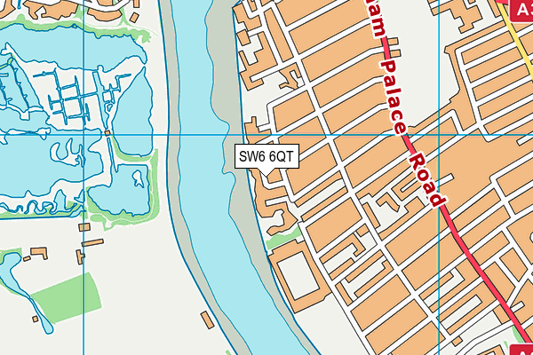 SW6 6QT map - OS VectorMap District (Ordnance Survey) SW6 6QT map - OS VectorMap District (Ordnance Survey)