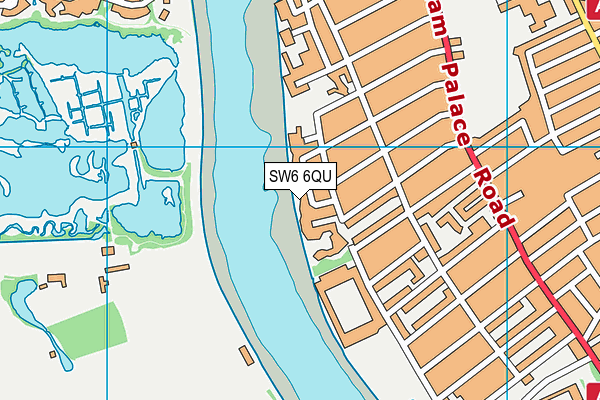 SW6 6QU map - OS VectorMap District (Ordnance Survey) SW6 6QU map - OS VectorMap District (Ordnance Survey)